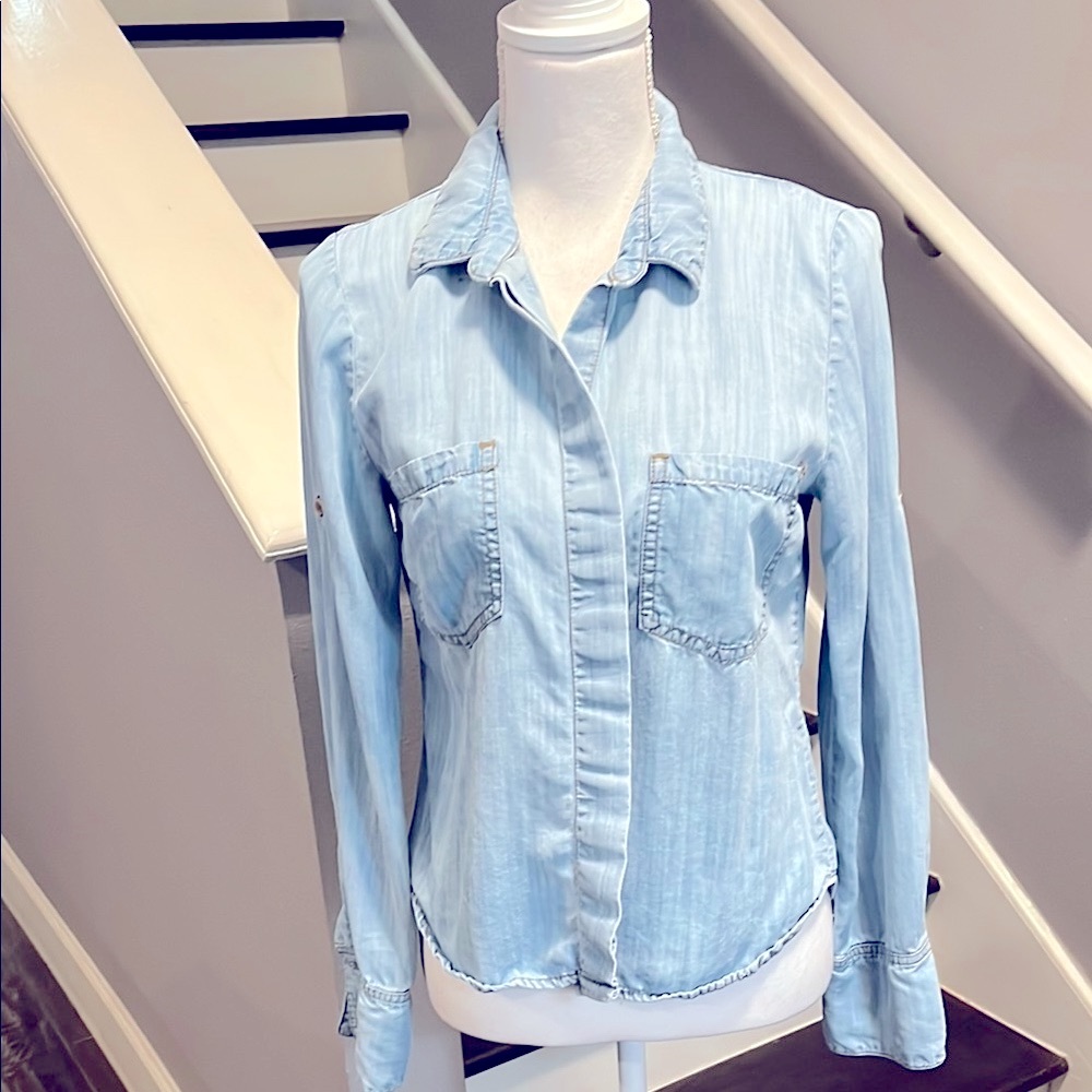 elevenses Light Blue Button-Down Denim Shirt